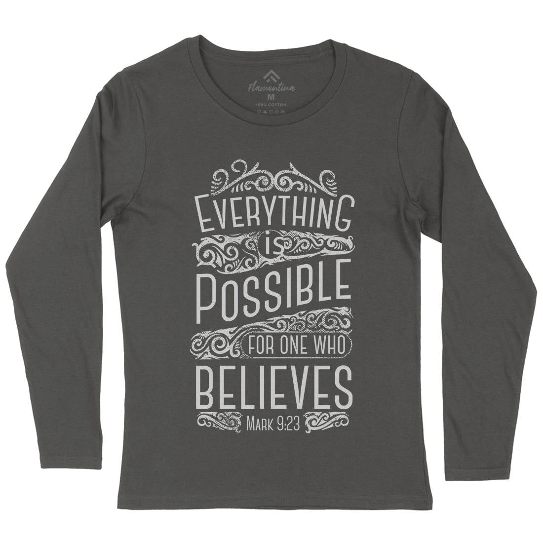 Everything Is Possible Womens Long Sleeve T-Shirt Religion C928