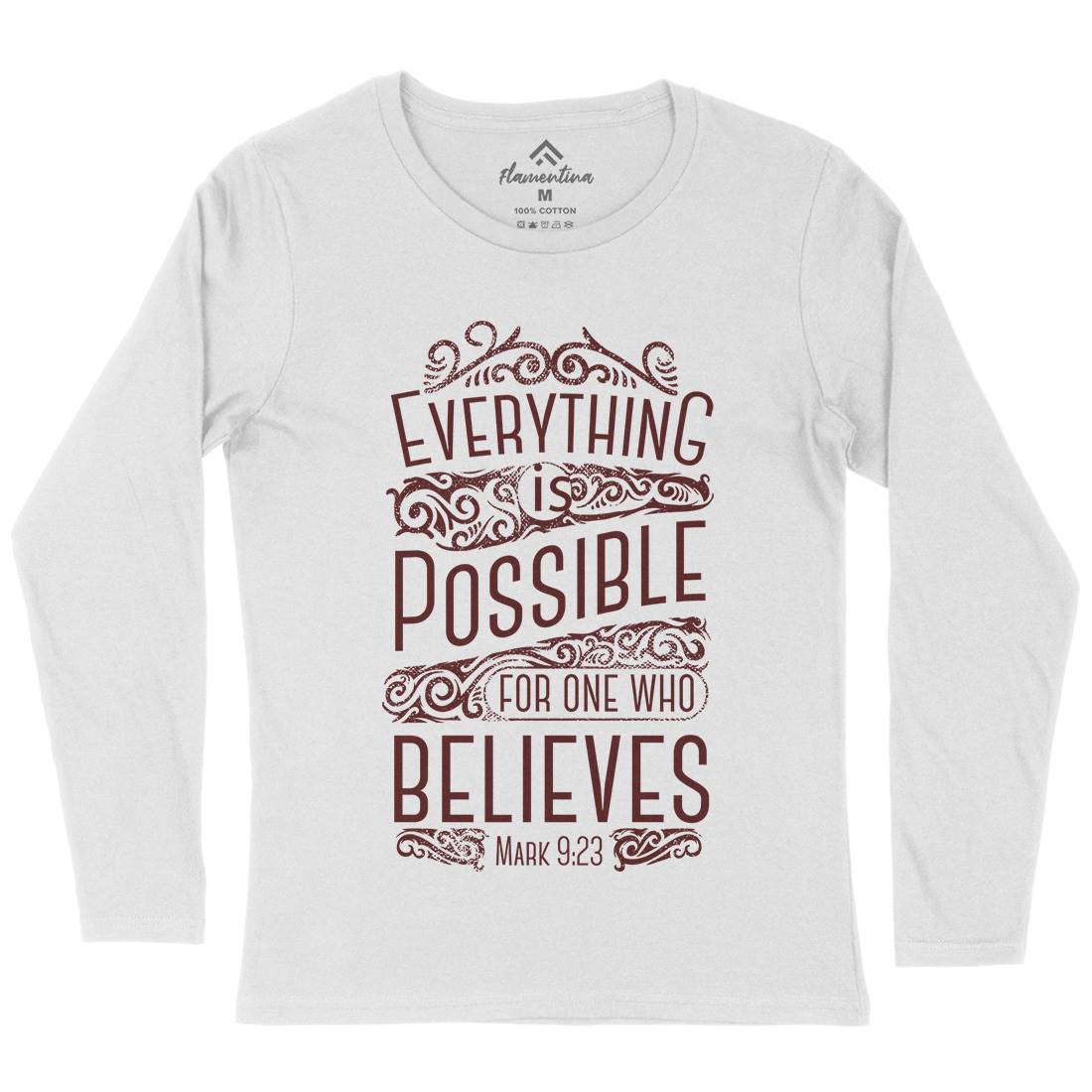Everything Is Possible Womens Long Sleeve T-Shirt Religion C928