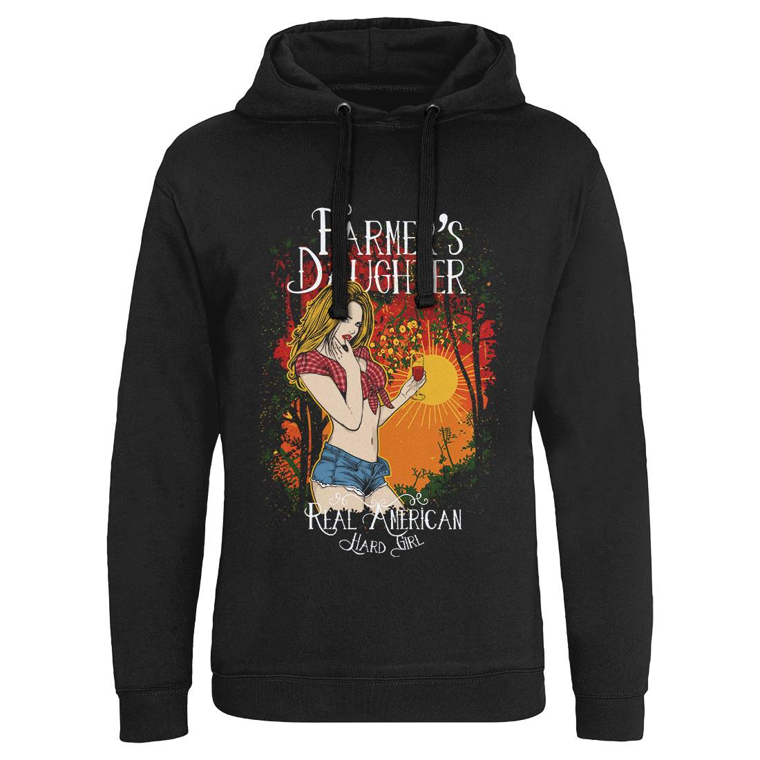 Farmer&#39;s Daughter Mens Hoodie Without Pocket Retro C930