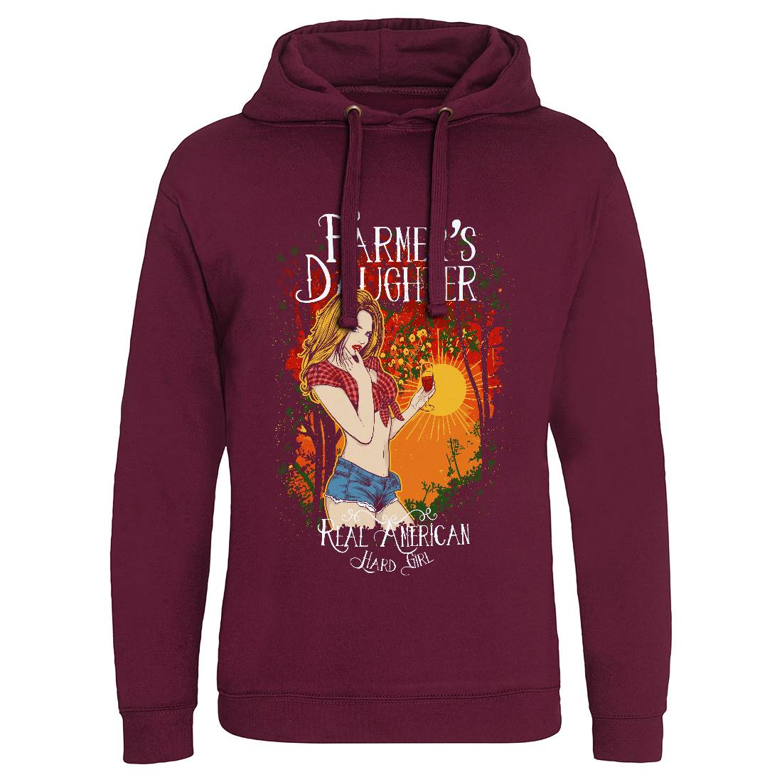 Farmer&#39;s Daughter Mens Hoodie Without Pocket Retro C930