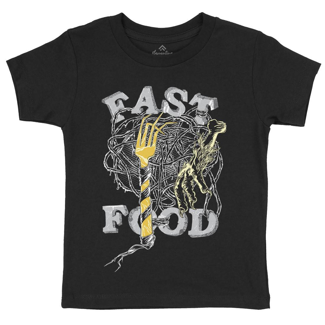 Fast Kids Crew Neck T-Shirt Food C931