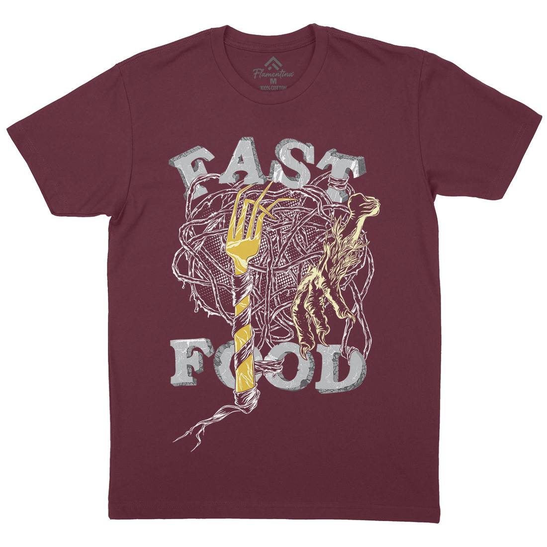 Fast Mens Organic Crew Neck T-Shirt Food C931