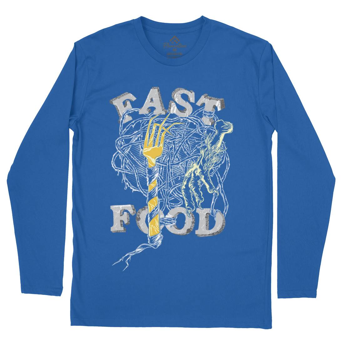 Fast Mens Long Sleeve T-Shirt Food C931