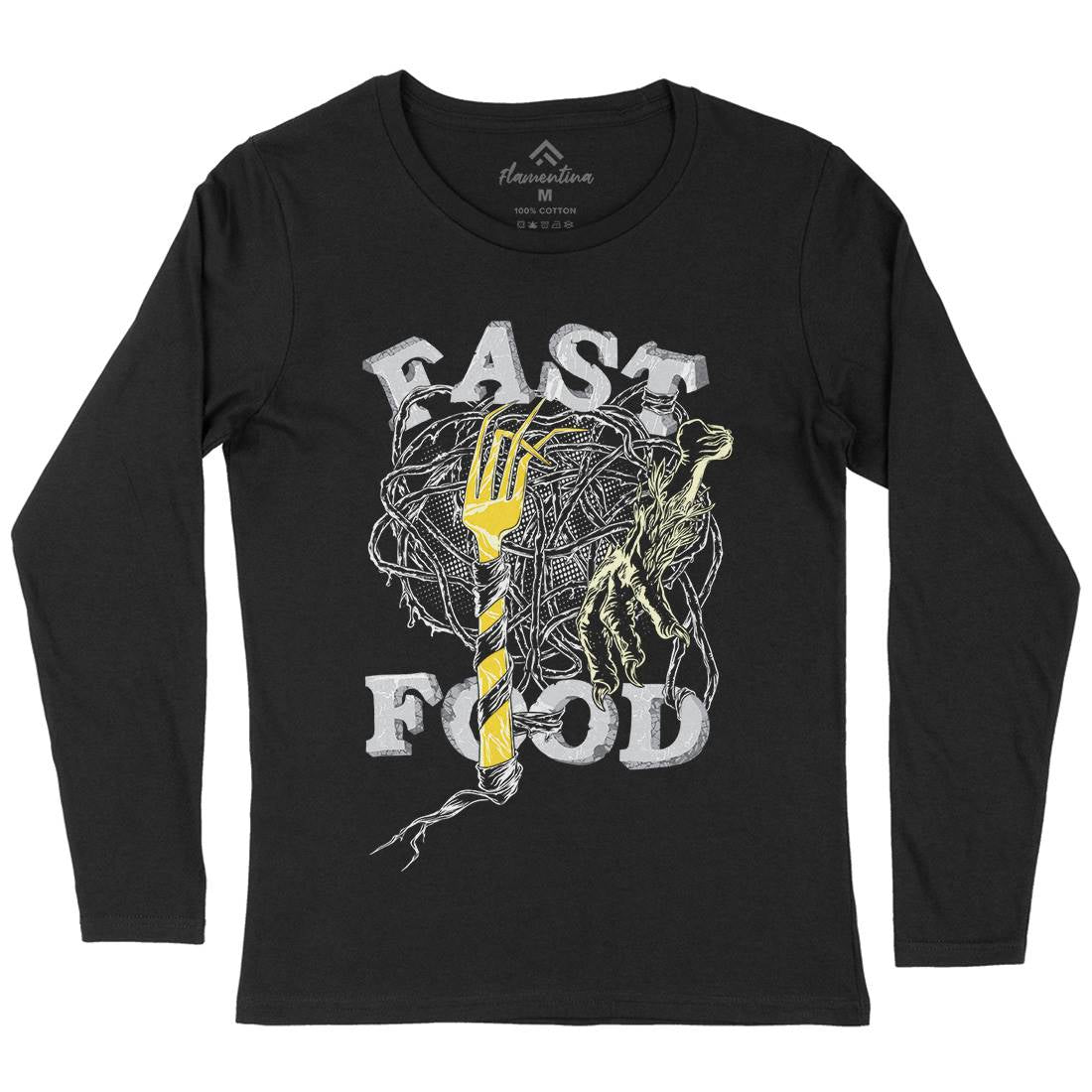 Fast Womens Long Sleeve T-Shirt Food C931