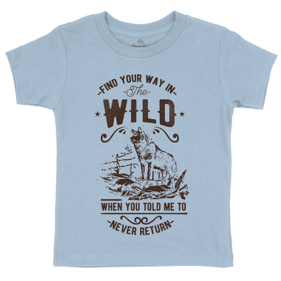Find Your Way In The Wild Kids Organic Crew Neck T-Shirt Nature C932