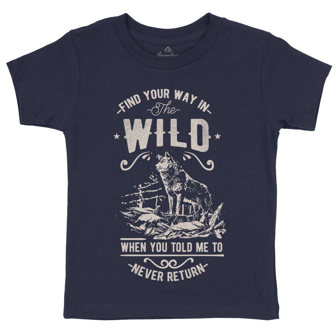 Find Your Way In The Wild Kids Organic Crew Neck T-Shirt Nature C932