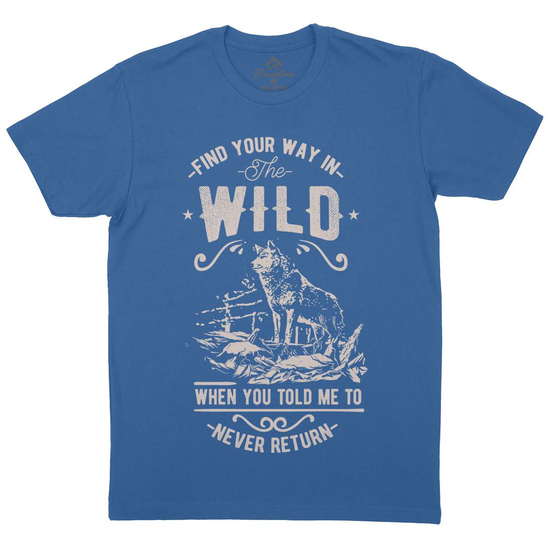 Find Your Way In The Wild Mens Crew Neck T-Shirt Nature C932