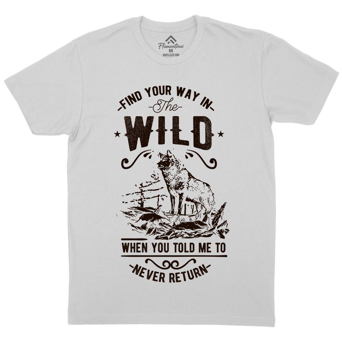 Find Your Way In The Wild Mens Crew Neck T-Shirt Nature C932