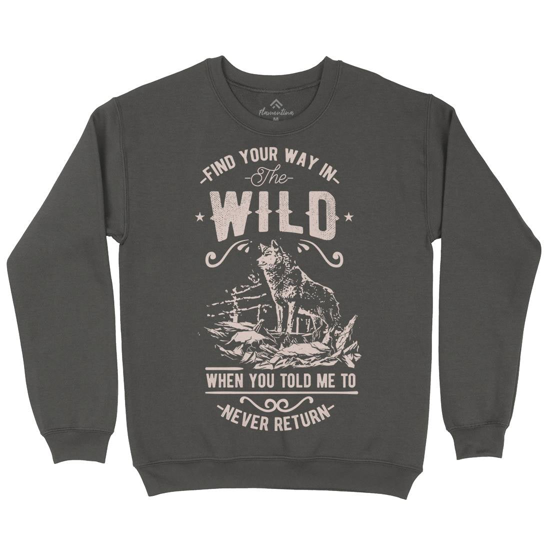 Find Your Way In The Wild Mens Crew Neck Sweatshirt Nature C932