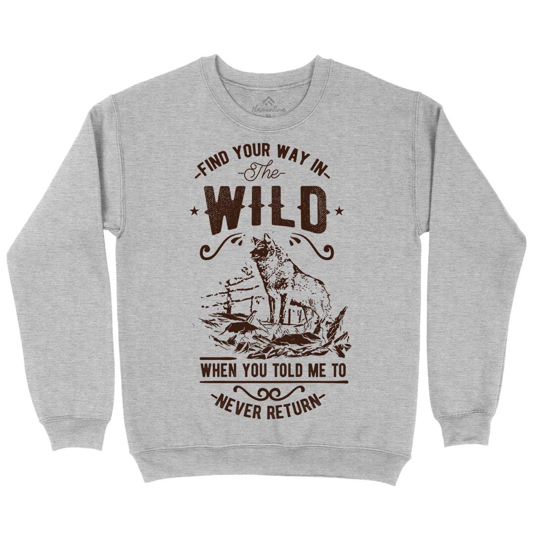 Find Your Way In The Wild Mens Crew Neck Sweatshirt Nature C932