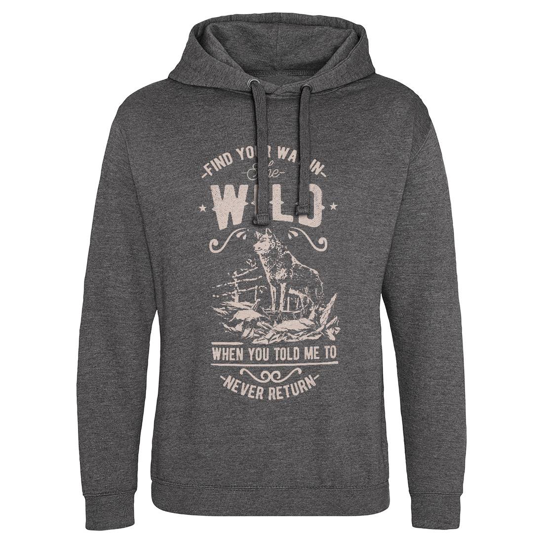 Find Your Way In The Wild Mens Hoodie Without Pocket Nature C932