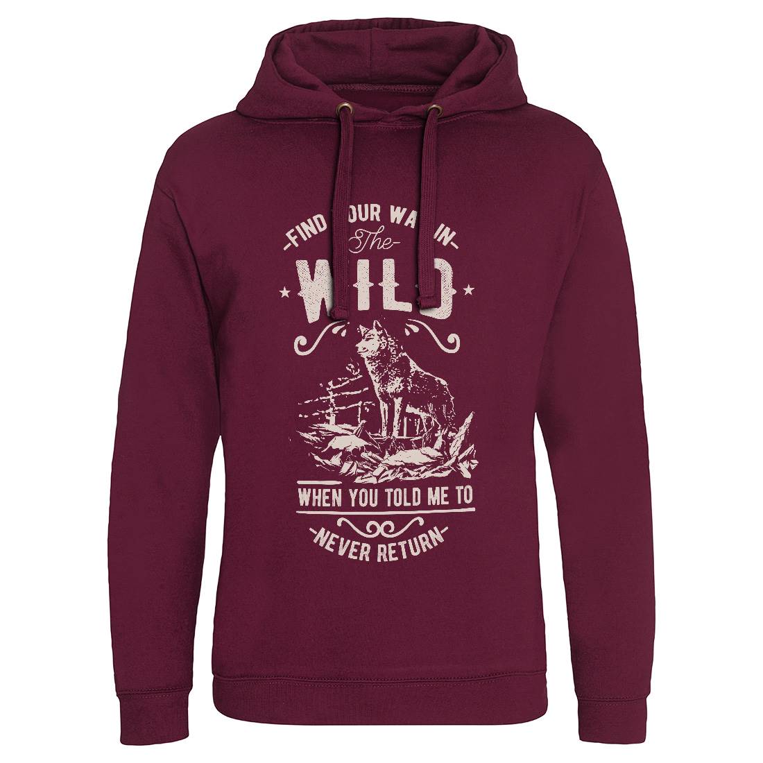 Find Your Way In The Wild Mens Hoodie Without Pocket Nature C932