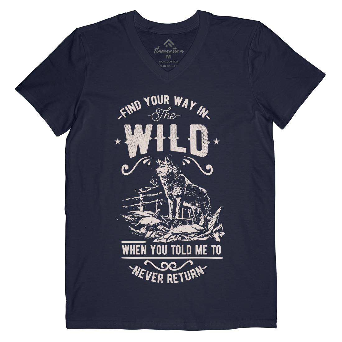 Find Your Way In The Wild Mens V-Neck T-Shirt Nature C932