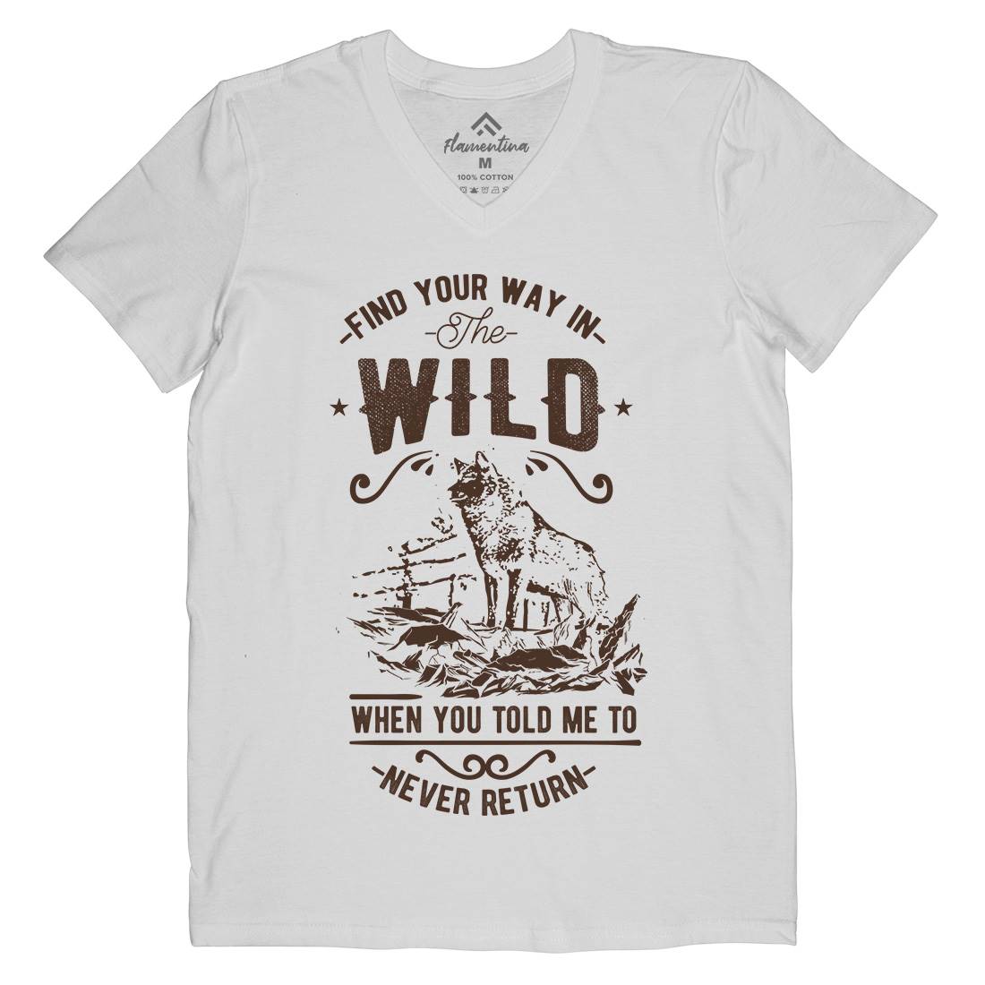 Find Your Way In The Wild Mens V-Neck T-Shirt Nature C932