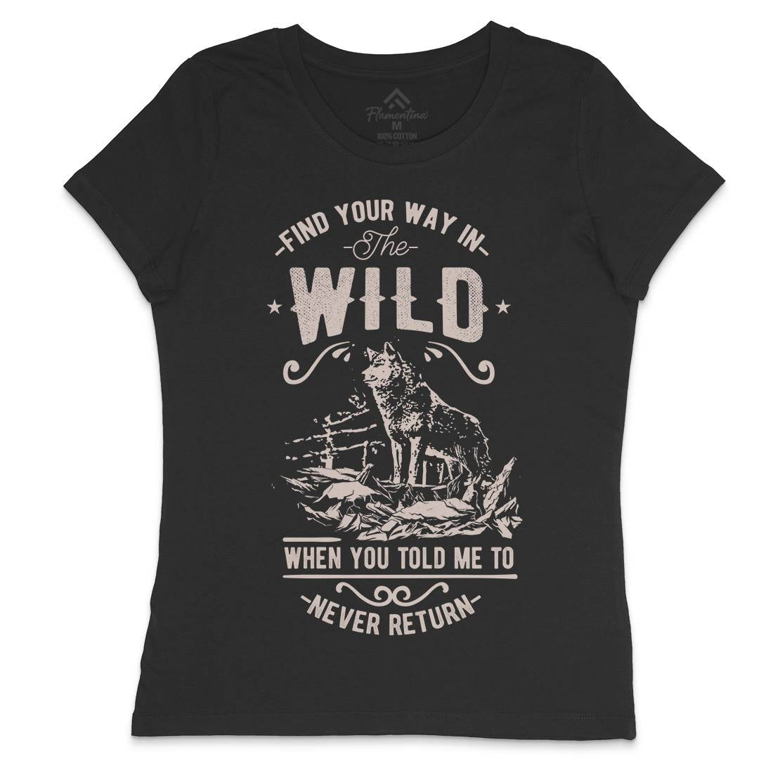 Find Your Way In The Wild Womens Crew Neck T-Shirt Nature C932