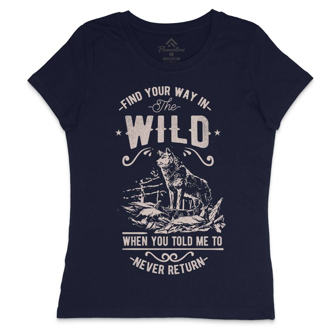 Find Your Way In The Wild Womens Crew Neck T-Shirt Nature C932