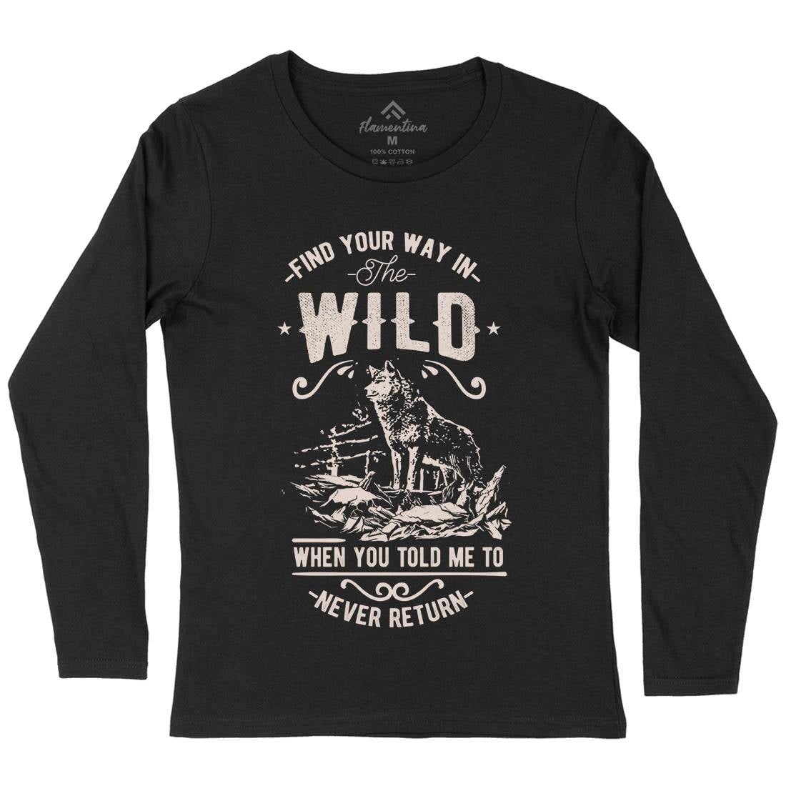 Find Your Way In The Wild Womens Long Sleeve T-Shirt Nature C932
