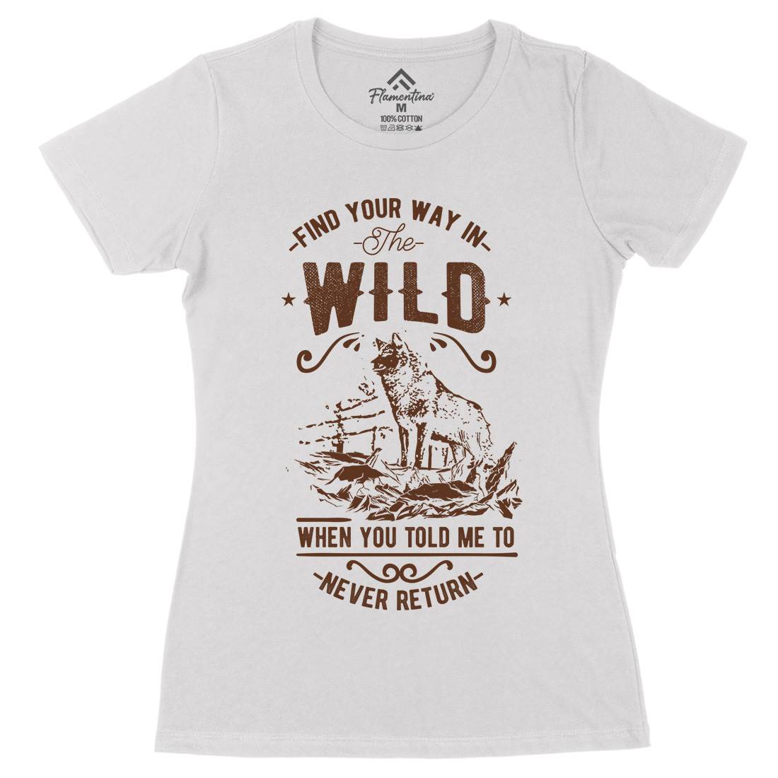 Find Your Way In The Wild Womens Organic Crew Neck T-Shirt Nature C932