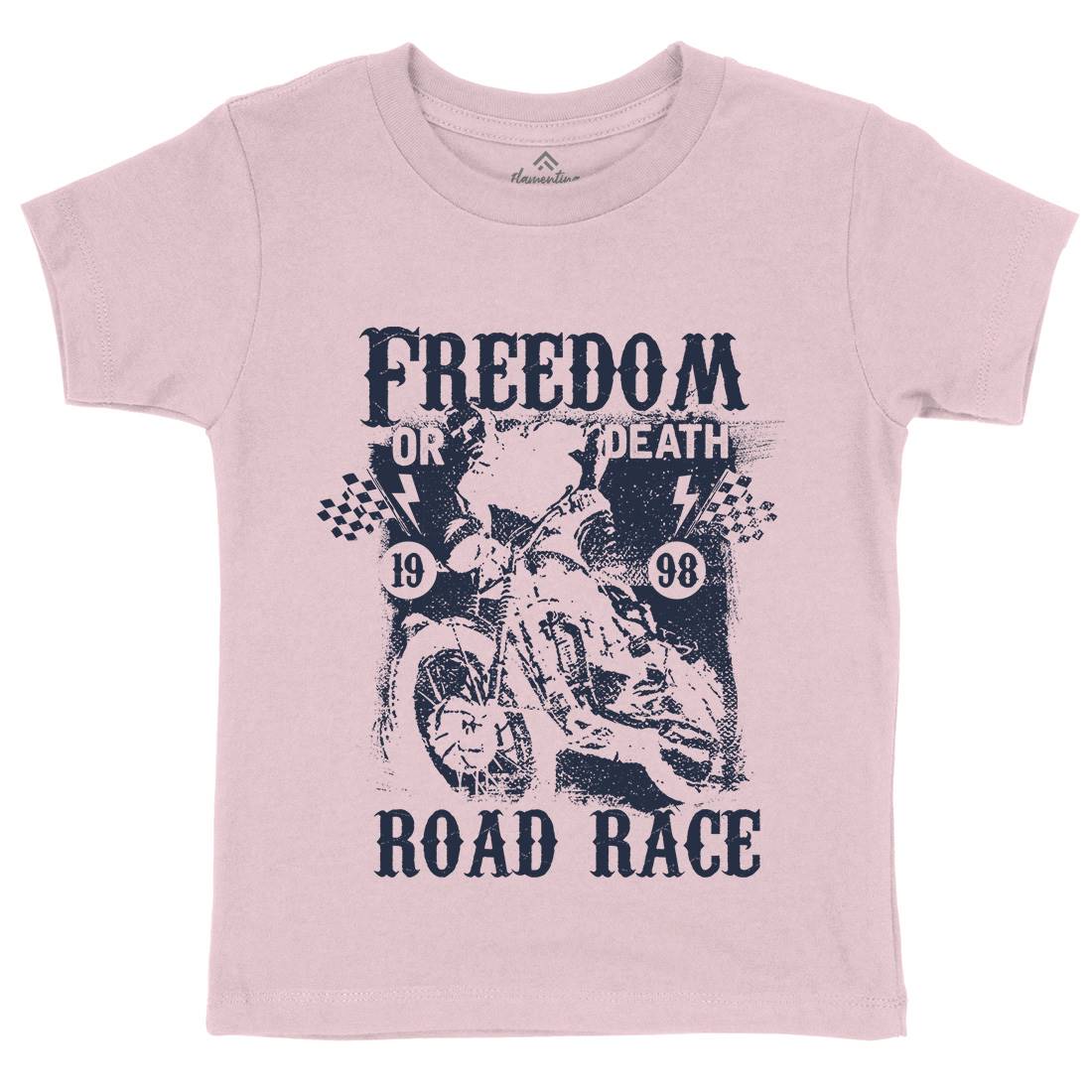 Freedom Or Death Kids Crew Neck T-Shirt Motorcycles C934
