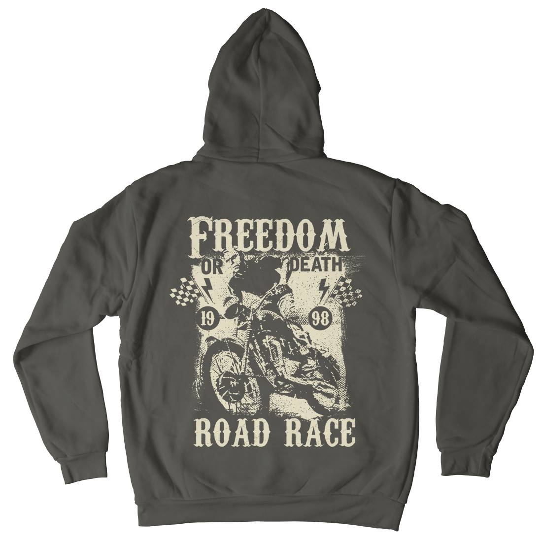 Freedom Or Death Mens Hoodie With Pocket Motorcycles C934