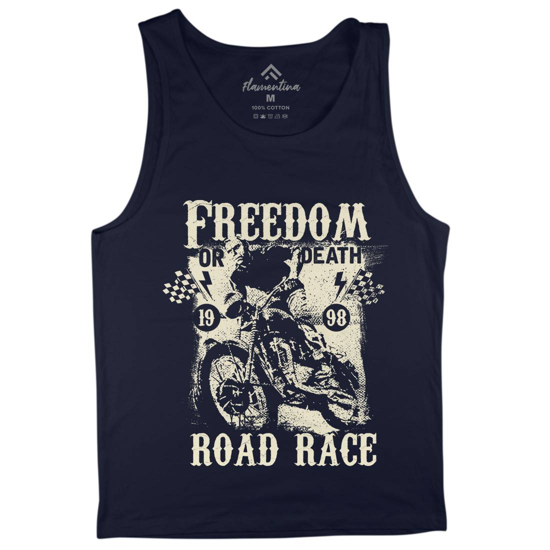 Freedom Or Death Mens Tank Top Vest Motorcycles C934