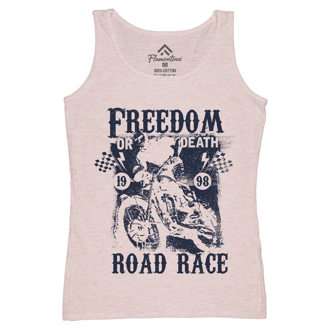 Freedom Or Death Womens Organic Tank Top Vest Motorcycles C934