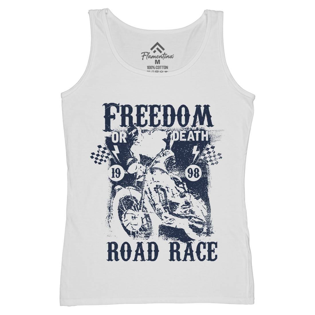 Freedom Or Death Womens Organic Tank Top Vest Motorcycles C934