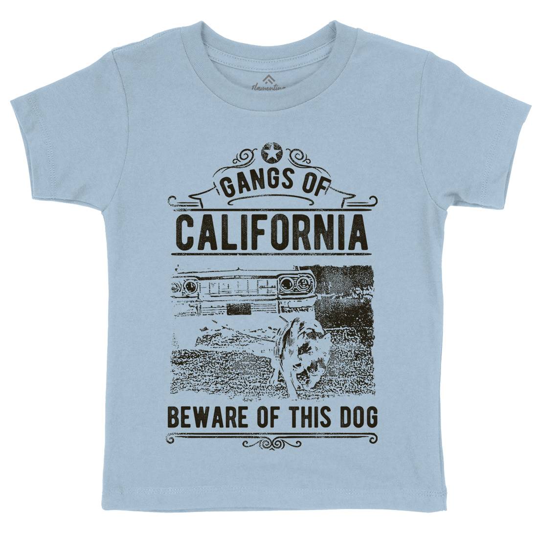 Gangs Of California Kids Crew Neck T-Shirt American C935