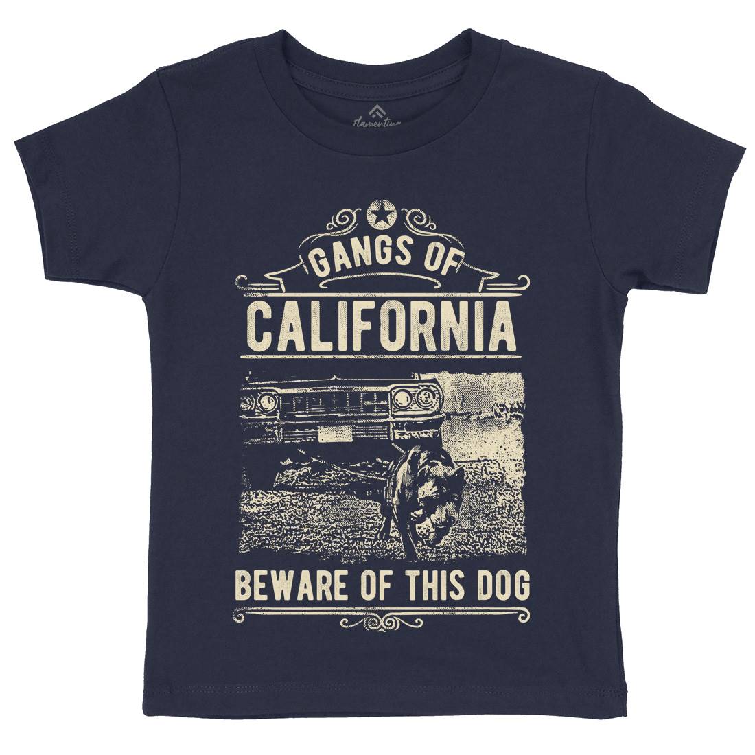 Gangs Of California Kids Crew Neck T-Shirt American C935