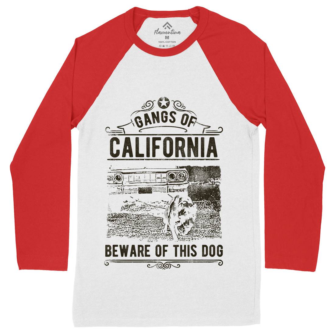 Gangs Of California Mens Long Sleeve Baseball T-Shirt American C935