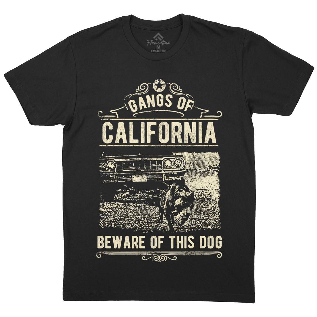 Gangs Of California Mens Organic Crew Neck T-Shirt American C935