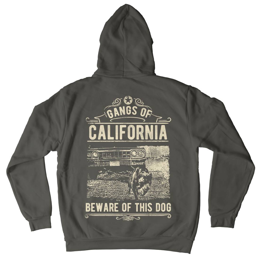 Gangs Of California Mens Hoodie With Pocket American C935