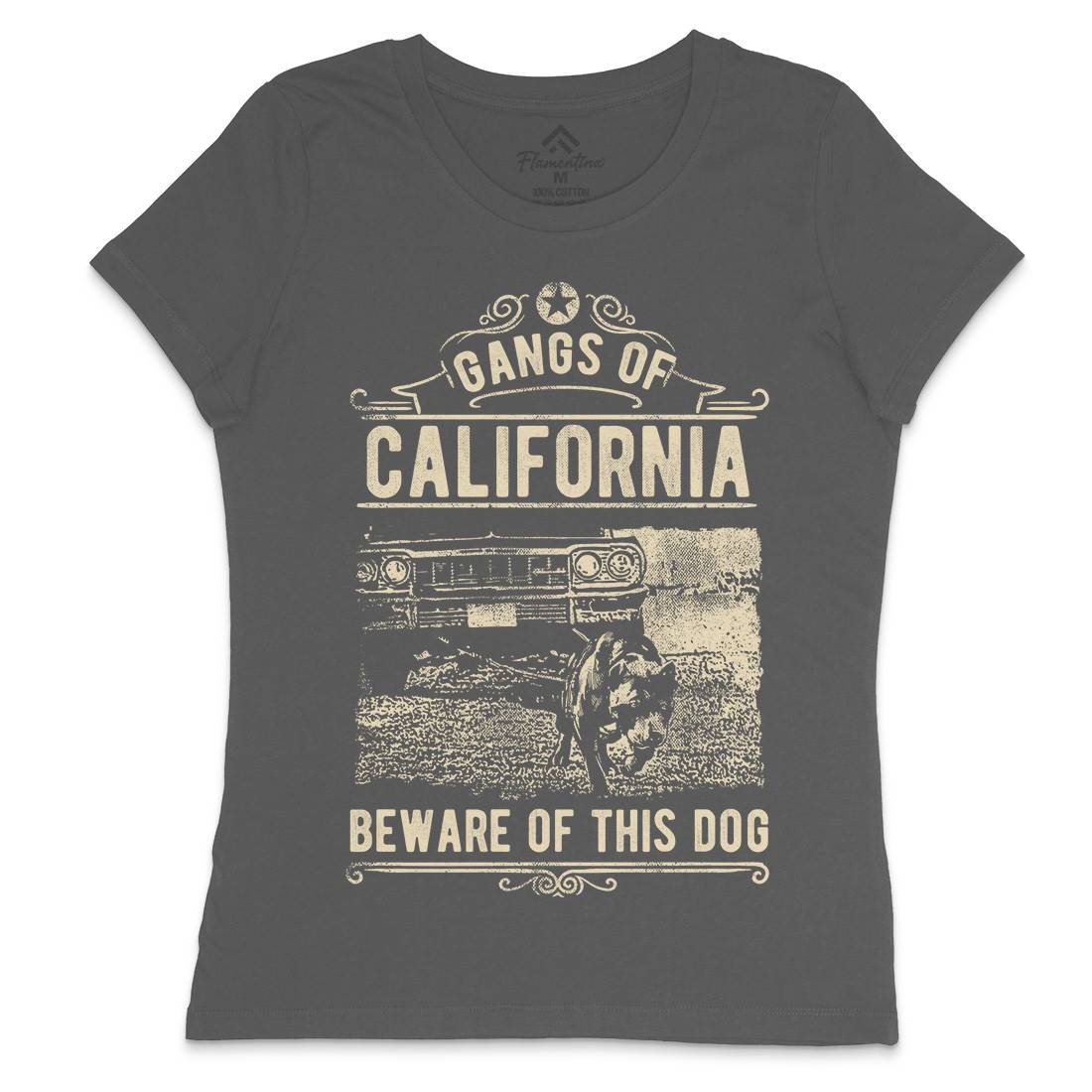 Gangs Of California Womens Crew Neck T-Shirt American C935