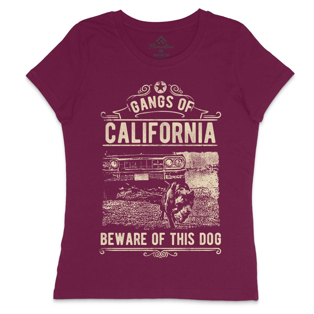 Gangs Of California Womens Crew Neck T-Shirt American C935