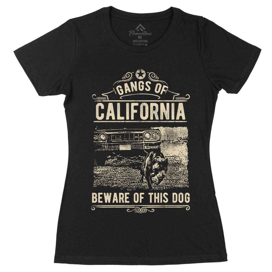 Gangs Of California Womens Organic Crew Neck T-Shirt American C935
