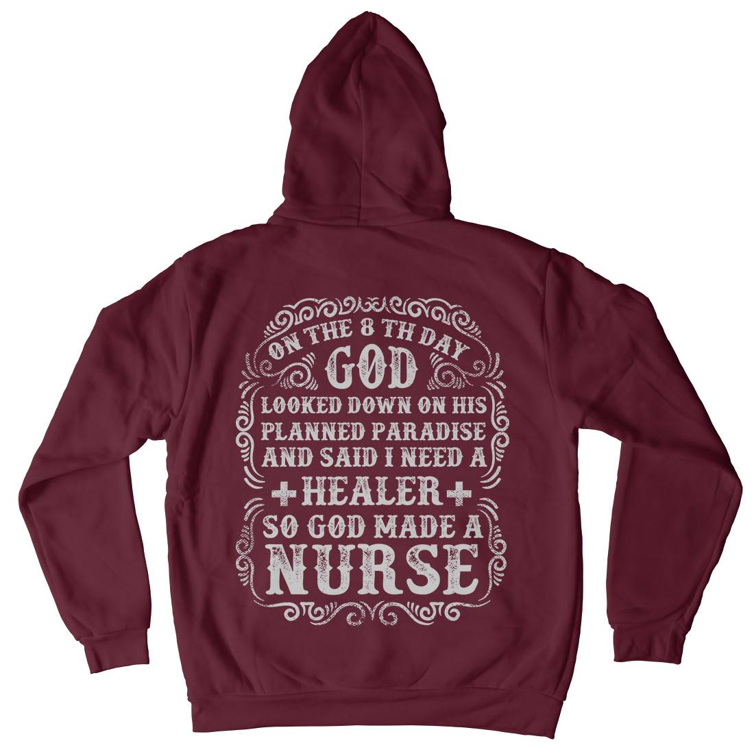 God Made A Nurse Kids Crew Neck Hoodie Work C937