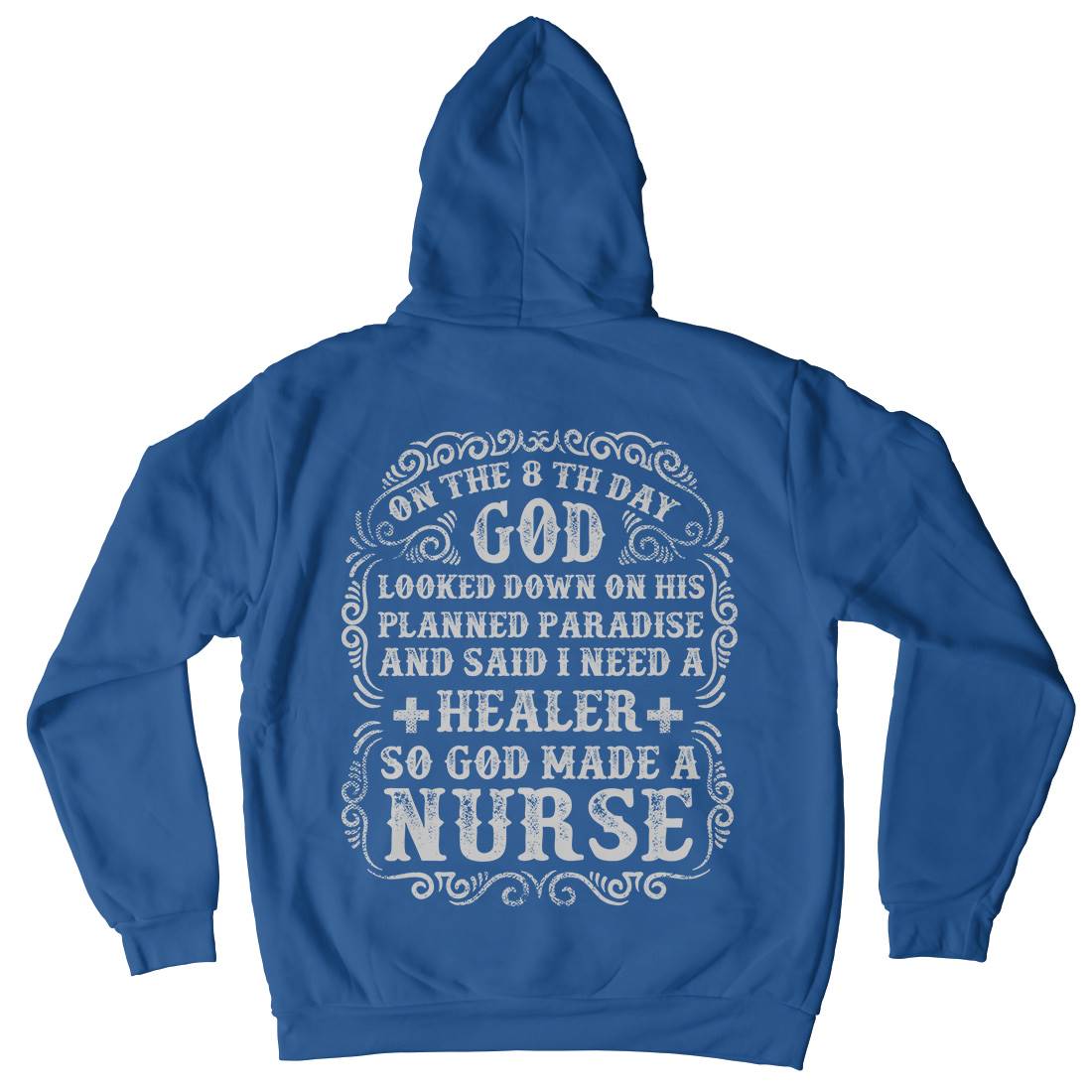 God Made A Nurse Mens Hoodie With Pocket Work C937