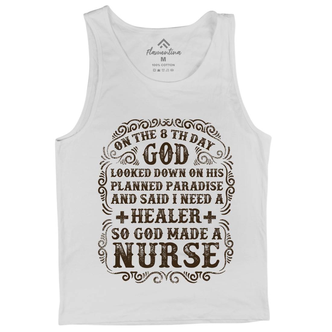 God Made A Nurse Mens Tank Top Vest Work C937