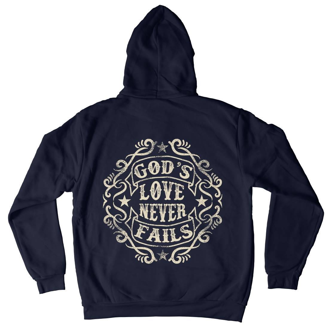 God&#39;s Love Never Fails Kids Crew Neck Hoodie Religion C938