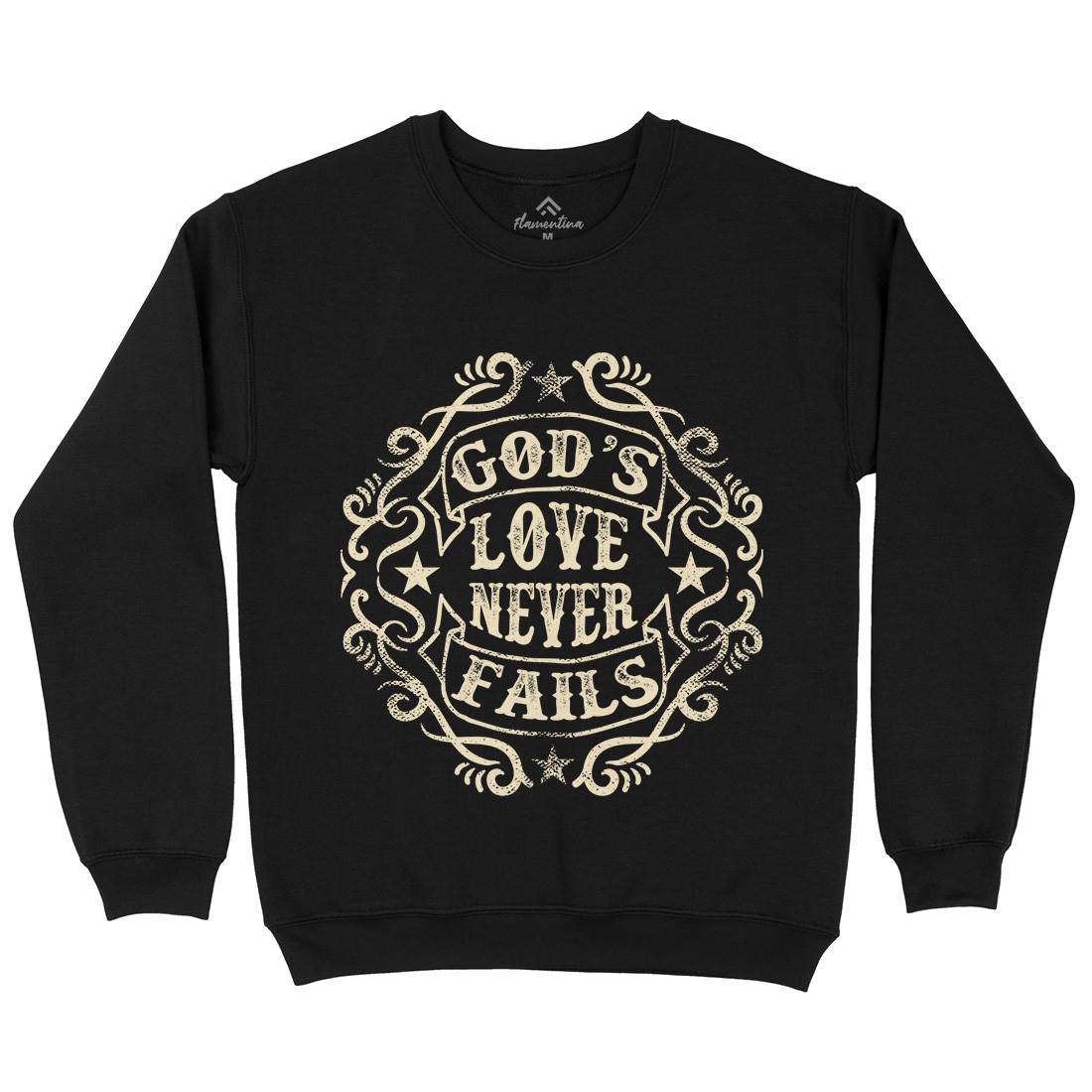 God&#39;s Love Never Fails Kids Crew Neck Sweatshirt Religion C938