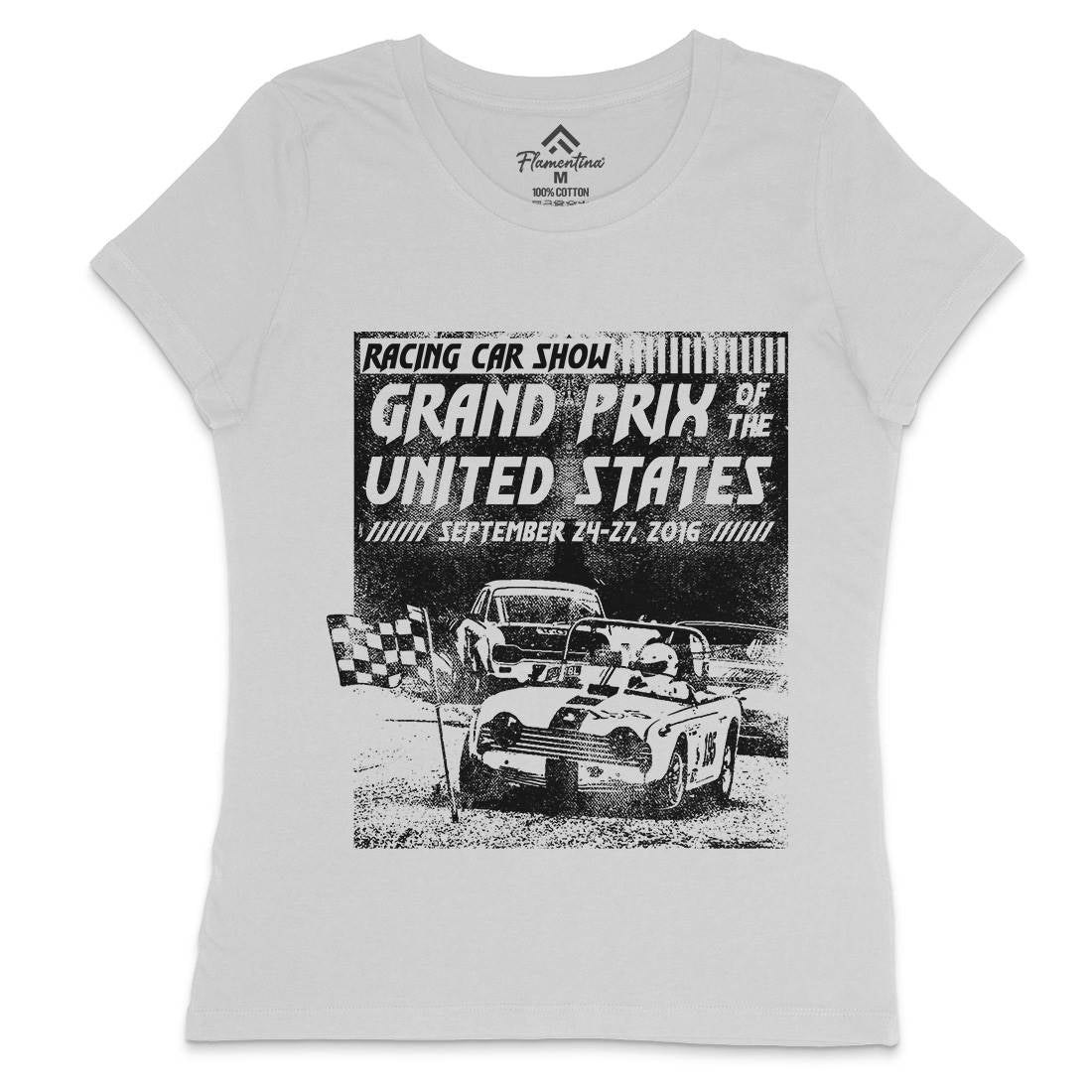 Us Car Race Womens Crew Neck T-Shirt Cars C939