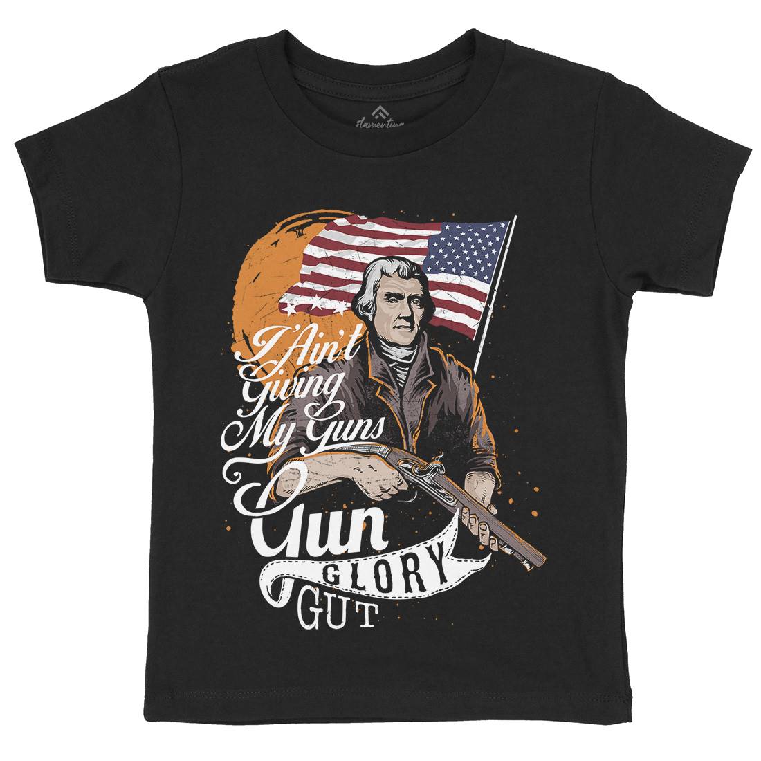 Gun Glory Gut Kids Organic Crew Neck T-Shirt American C940