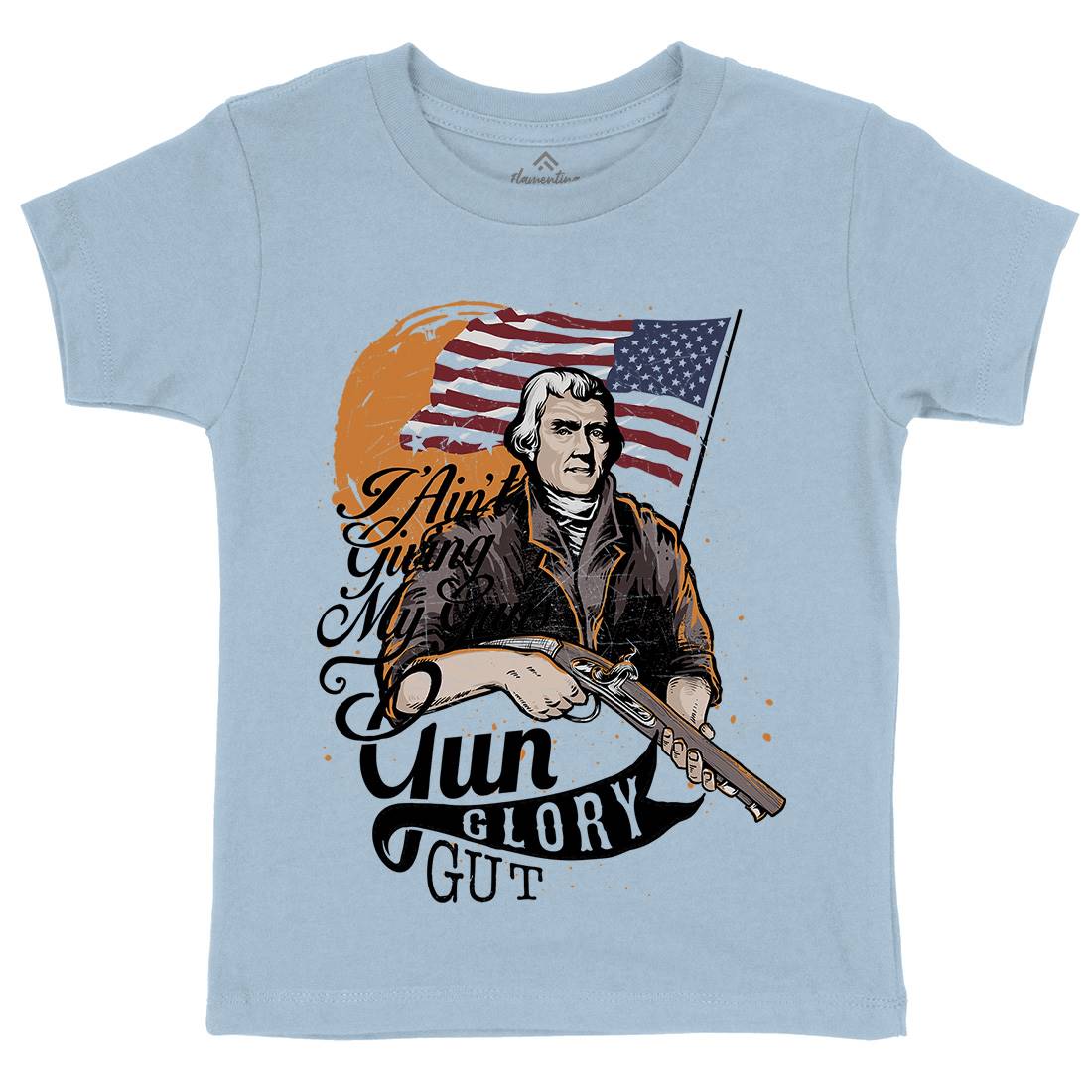Gun Glory Gut Kids Crew Neck T-Shirt American C940