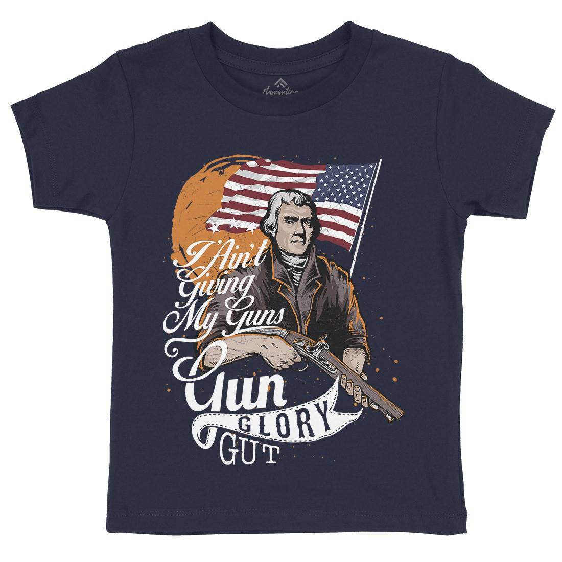 Gun Glory Gut Kids Organic Crew Neck T-Shirt American C940