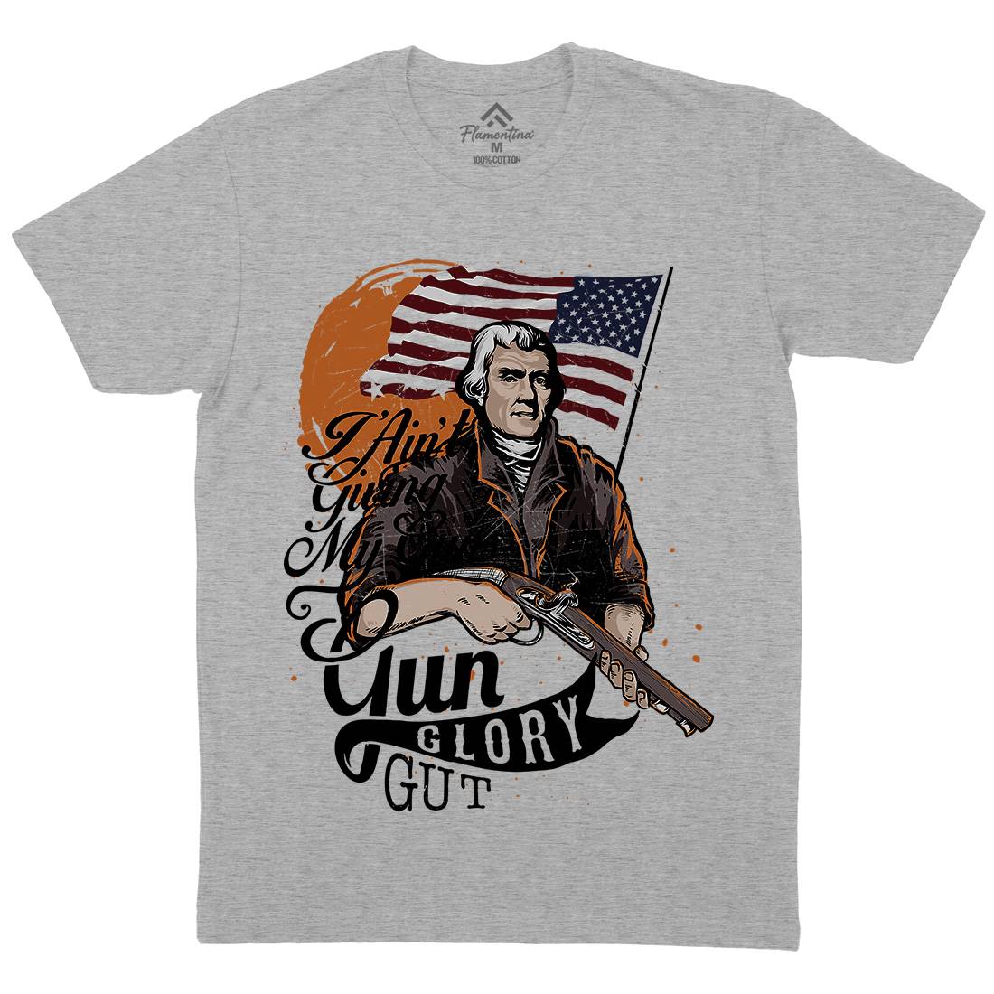 Gun Glory Gut Mens Organic Crew Neck T-Shirt American C940
