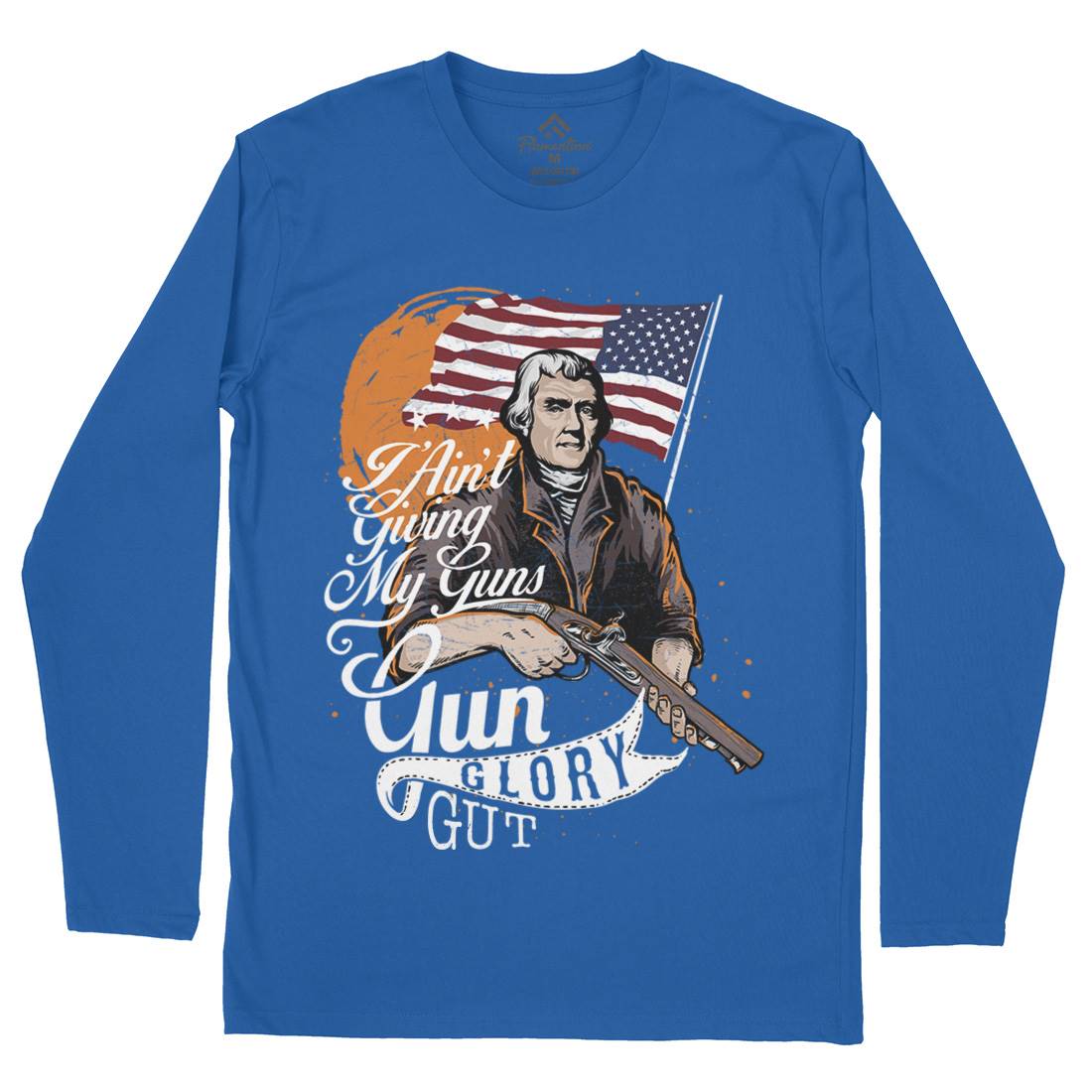 Gun Glory Gut Mens Long Sleeve T-Shirt American C940