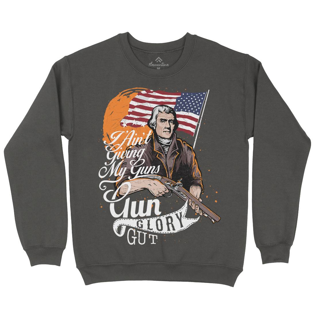 Gun Glory Gut Mens Crew Neck Sweatshirt American C940