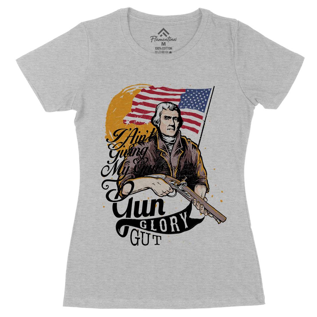 Gun Glory Gut Womens Organic Crew Neck T-Shirt American C940