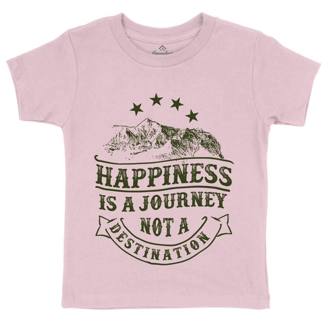 Happiness Is A Journey Kids Crew Neck T-Shirt Quotes C941