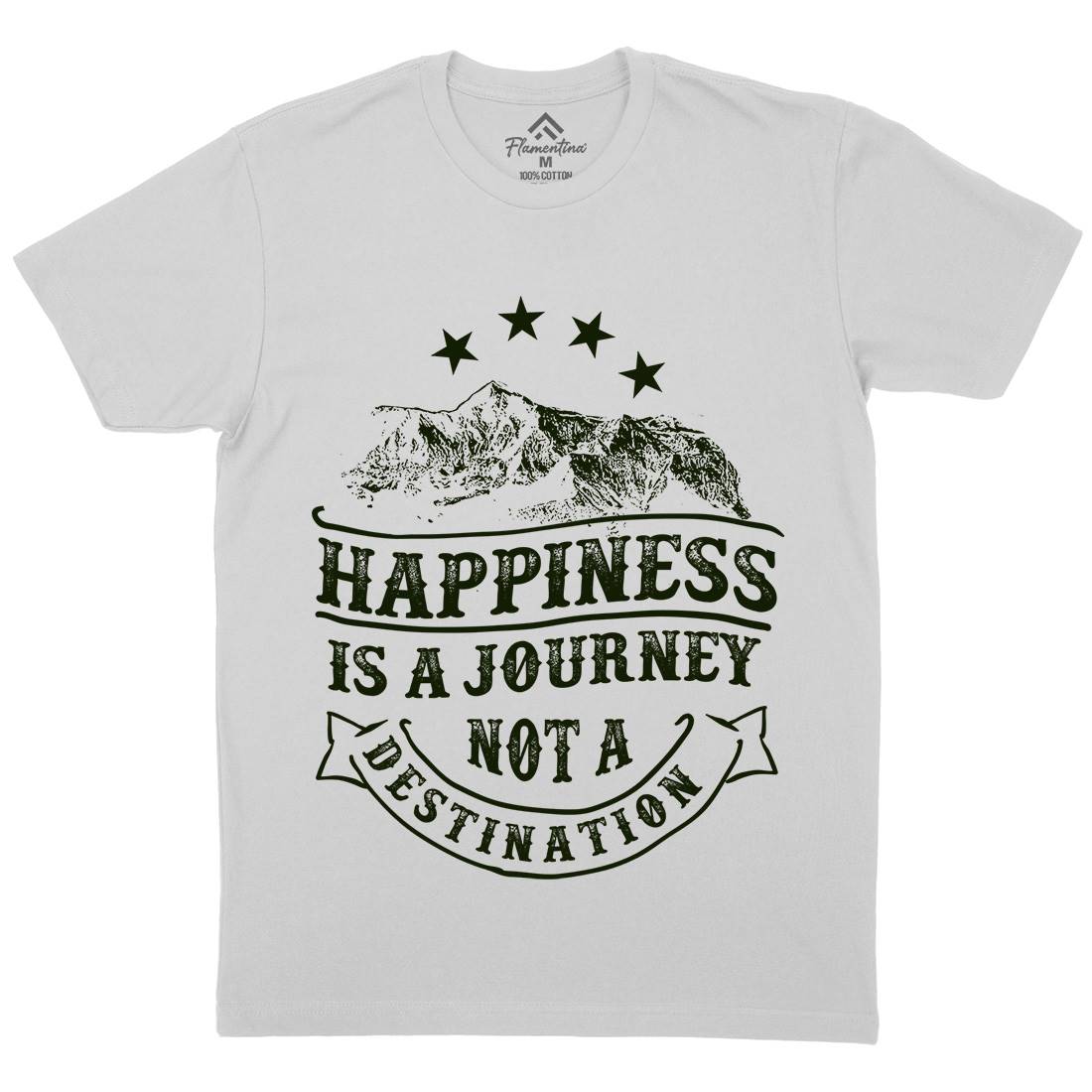 Happiness Is A Journey Mens Crew Neck T-Shirt Quotes C941